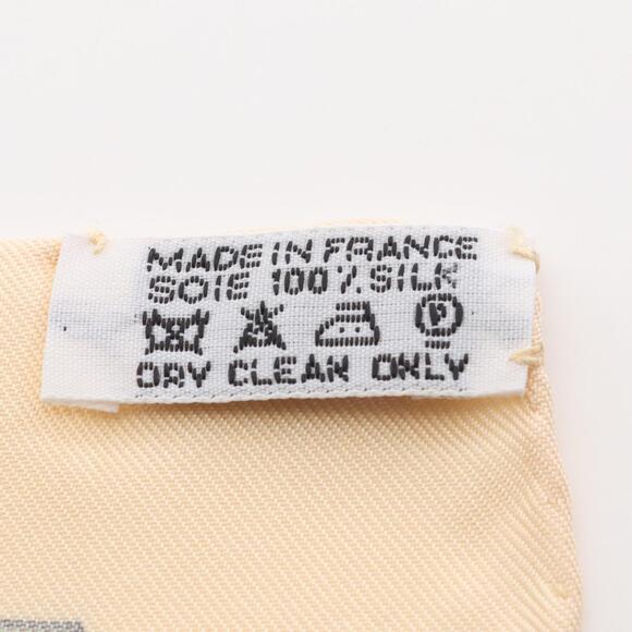 HERMES Authentic Cream Silk Scarf - Picture 3 of 4